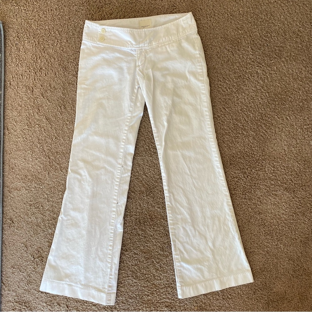 Y2K Abercrombie & Fitch low rise flare leg white jeans - Picture 3 of 14